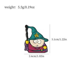 7Pcs/Set Cartoon TV Movie Cartman Figure Badges – Cute Lapel Pins for Backpacks