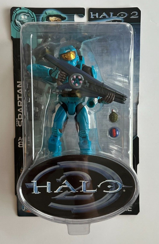 Halo 2 Series 7 Cyan/White Stripes Spartan Joyride Studios 2006! NEW! VERY RARE!