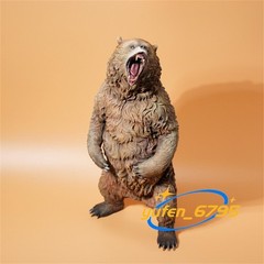JXK 1/6 Fierce Brown Bear Figure Animal Model Scene GK Decoration Gift Toys New