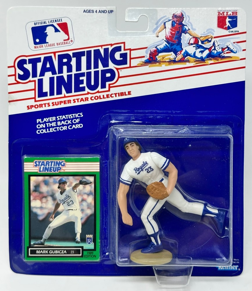 1989 KENNER STARTING LINEUP MLB BASEBALL MARK GUBICZA KANSAS CITY ROYALS MOC