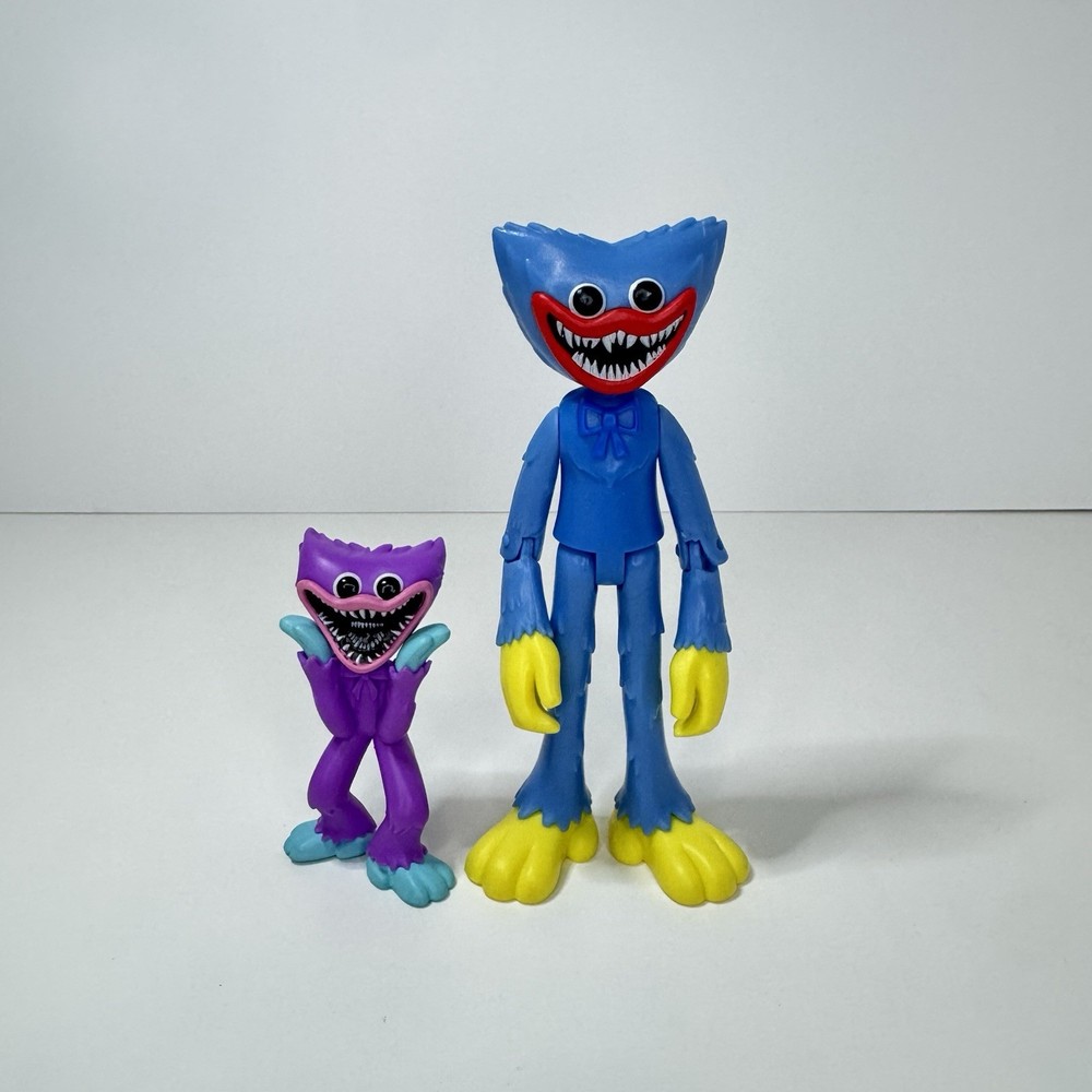 Poppy Playtime Scary Huggy Wuggy 5″ Blue And 2.5”Purple Set Action Figure