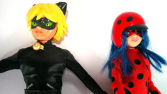 Miraculous CAT NOIR and LADYBUG with Helmet Doll Action Figures Playmates Toys