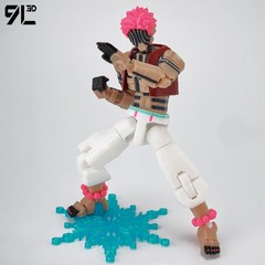 9L3D Printed Demon Slayer AKAZA Tanjiro Kamado Lucky Dummy Action Figures