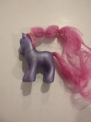 Vintage My Little Pony Petal Blossom Hasbro 2002 G3 Purple With Pink Hair MLP