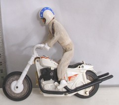 IDEAL EVEL KNIEVEL GYRO STUNT CYCLE TOY SET WITH FIGURE 1974 WORKS