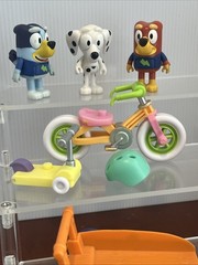 Bluey Playtime Adventures Bike Scooter Go Kart Figure Lot Set Bingo Chloe Rusty