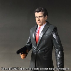 Premium 1/18 007 Goldeneye Pierce Brosnan Male Head Sculpt Head Fit 3.75″ Figure