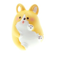Cute Chubby Dog Surprise Toy Figure Cake Topper Desk Christmas Birthday Gift