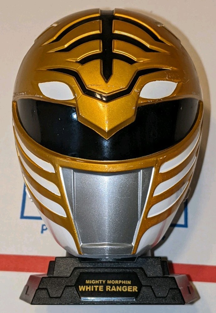 Power Rangers Legacy Mighty Morphin White Ranger Mini Helmet Tommy 1/4 Scale