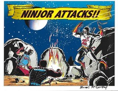 MASTERS OF THE UNIVERSE “Ninzor Attacks!!” SIGNED Errol McCarthy 8.5″ X 11″