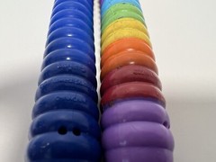 2 Slither io Plastic Bendable Snake Worm 2016 Figures Bonkers rainbow & blue