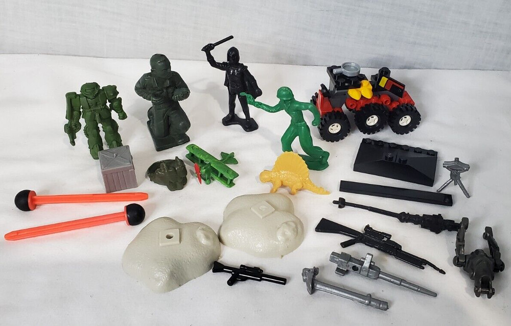 Mixed lot of Varies Weapons and Lego Parts Action Figures