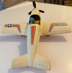 Vintage 1974 Fisher Price Adventure People Daredevil Sport Plane Pilot #306 Toy!