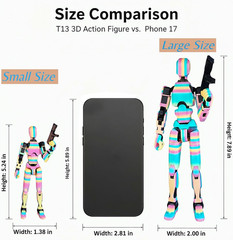 5.2 Inches T13 3D Action Figure with Dog Set Titan Nova 13 Robo 13 Action Figure