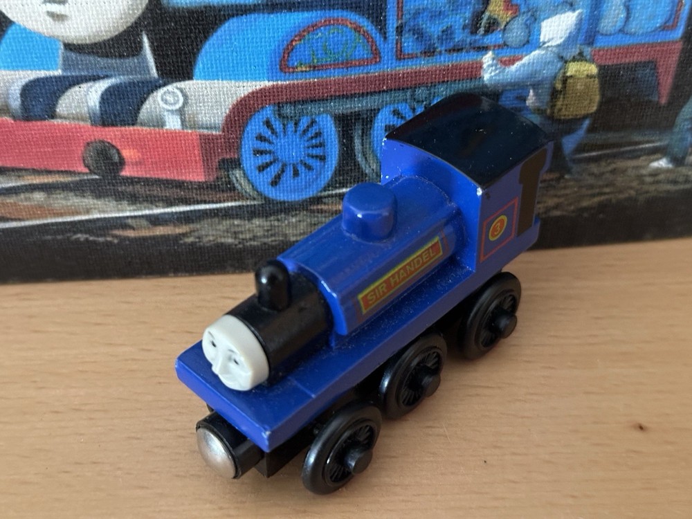 1998 Authentic Learning Curve Britt Allcroft Wooden Thomas Train Sir Handel!