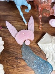 1984 Vintage She Ra Princess of Power Crystal Lot Horses Furniture Wings Vanity