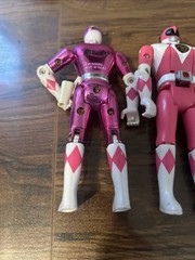 Power Ranger Figure toy Lot – Bandai / Pink and White Rangers All sizes used