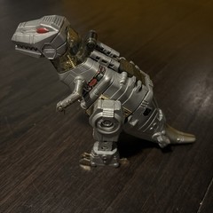 Vintage G1 Transformers Grimlock Dinobot Loose Incomplete Hasbro 85 Autobot
