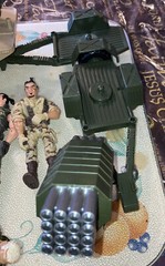 Lot Of Chap Mei Soldier Force Army Military Jeep, 11 Figures, Equipment Used