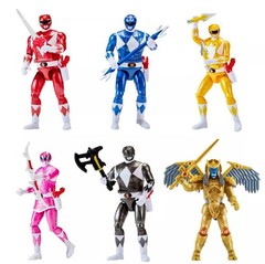 Goldar with Red Blue Pink Yellow & Black Rangers Action Figure 6-Pack