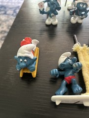 Schleich Smurf Pre Owned Lot 16 Pieces 13 Figurines 1979-1980s