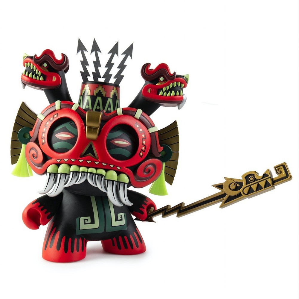 Kidrobot Tlaloc 8 In Dunny Jesse Hernandez Urban Aztec Red LE 200 Never Opened