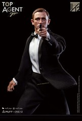 MUFF 007 Agent Killer 1/12 Action Figures Suit Clothes Gray suit &Head Body