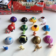 12PCS Pocket Monster Mini Figures Set with Poke Balls Anime Collectible Toys