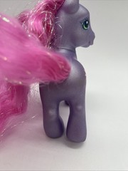 Vintage My Little Pony Petal Blossom G3 Purple Pony Super Long Tinsel Hair 2002