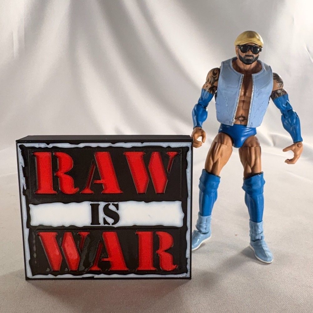 WWF Raw is War 4″ Standing Display Piece wwe wcw monday night raw figure