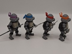 NECA TMNT Herocross “TMNT 4 pack” Gray Edition 2016 – loose, complete