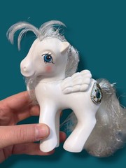 Vintage My Little Pony Princess Tiffany Pegasus G1 MLP White Jeweled 1987