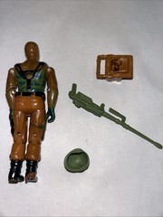 Vtg 1984 GI Joe ARAH Roadblock v1 Heavy Machine Gunner Action Figure 80s JJ
