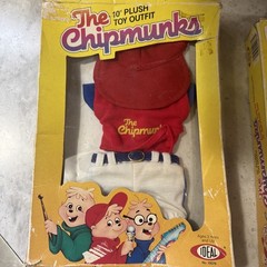 1983 Ideal Alvin And The Chipmunks Plush Toy Outfits 10” Lot Of 4 New Fast Ship