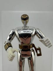 Vintage Mighty Morphin Power Rangers Silver Ranger Action Figure Metallic