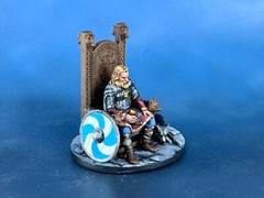 Hand-Painted 3D Printed Viking Jarl Figurine, Resin Miniature 40mm