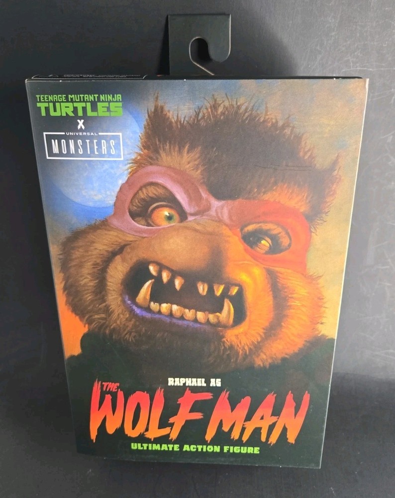 NECA Teenage Mutant Ninja Turtles X Universal Monsters Raphael as Wolfman NEW!