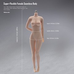 1/6 Female Seamless Flexible Body Super Large Bust Breast Silicone 12” Figure