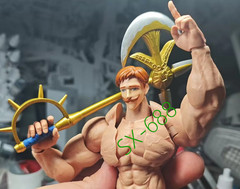 New 1/12 The Seven Deadly Sins Escanor Head Carving for 6″ Romankey Big Guy Body