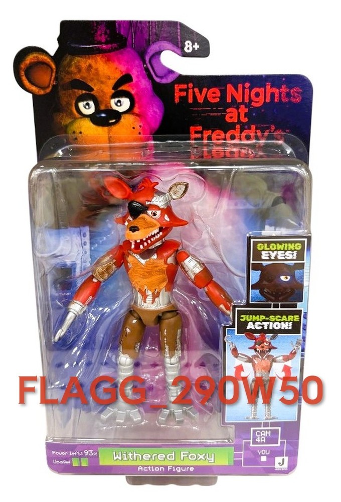 FNAF Five Nights At Freddy’s WITHERED FOXY 5″ Figure Glowing Eyes 2026 *READ*