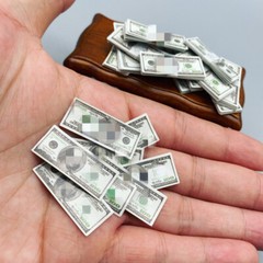 6PC 1/6 Scale Dollhouse Dollars Money Miniature Model for 12″ Figure Action