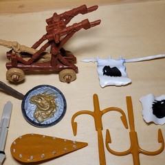 ​Kenner 1995 Dragonheart Bowen Action Figure Weapons Shields Accessories Lot 11