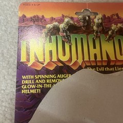 Vintage Inhumanoids Auger Figure Card Back Earth Corps