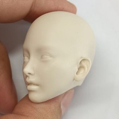 1:6 Unpainted South Korea Girl Head Sculpt Carved Model Toys