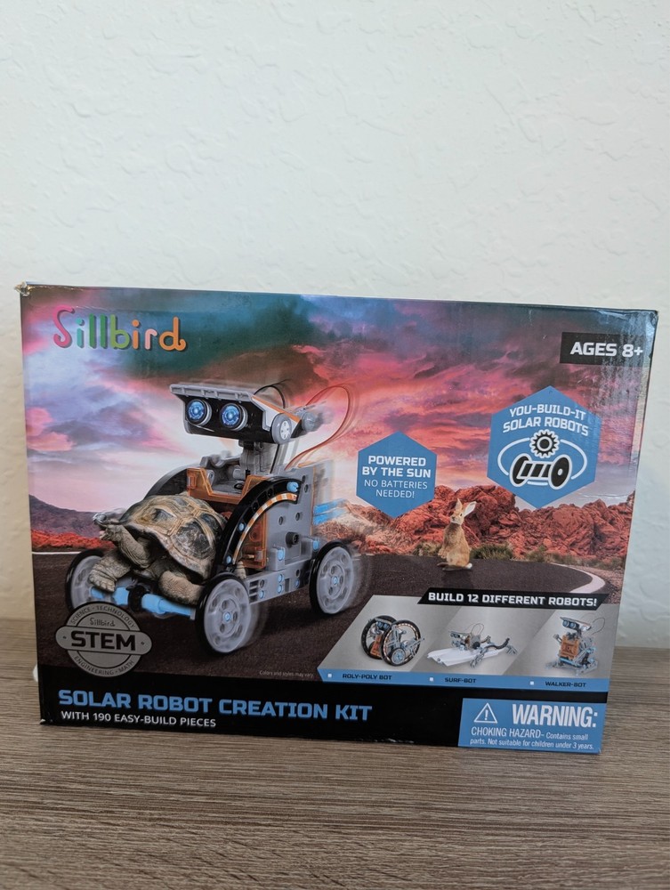 Sillbird Solar Robot Creation Kit 12-in-1 STEM Building Science Toy Open Box