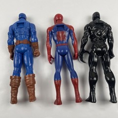 Lot of 3 Hasbro Marvel Action Figures 12” Spider-Man Venom Capt America