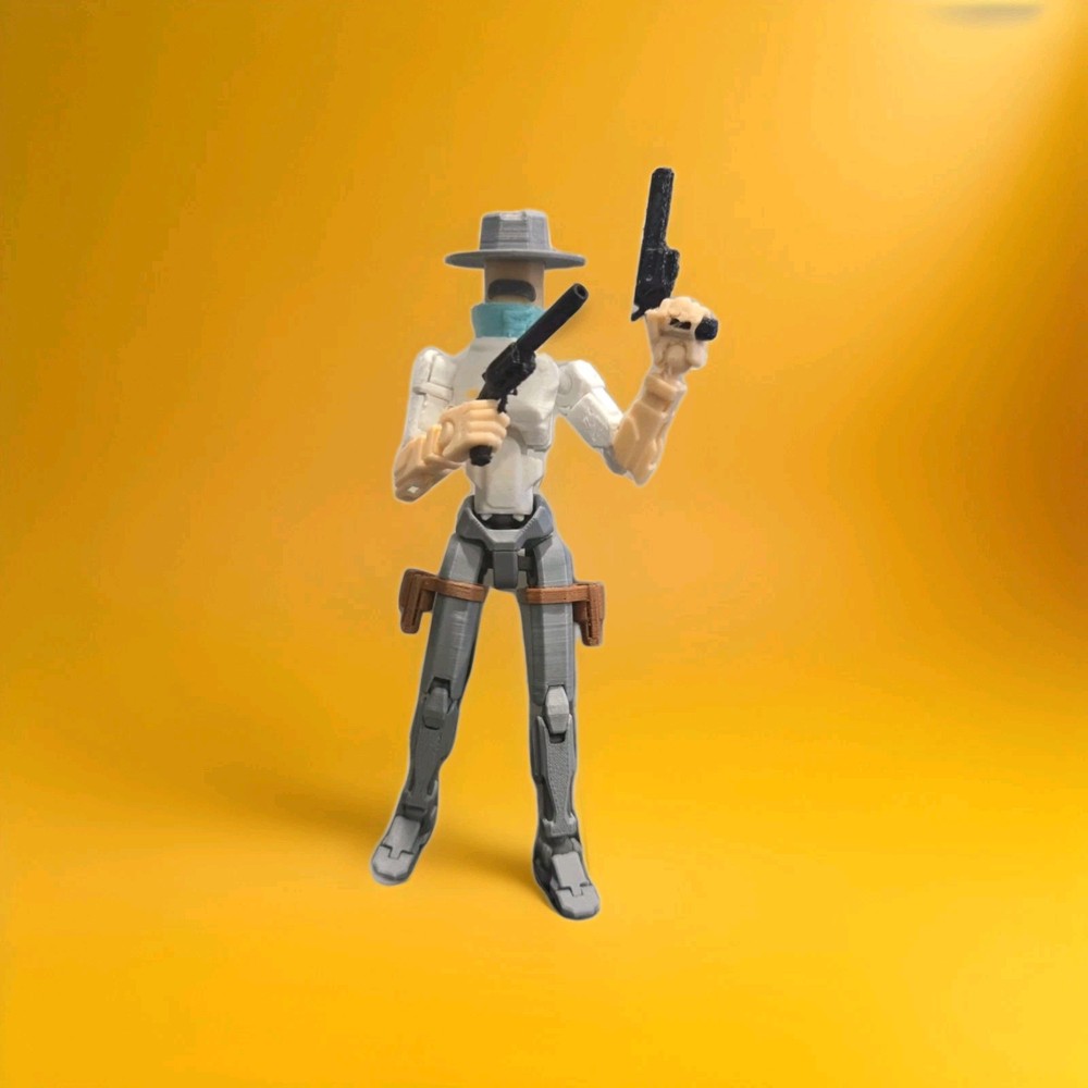Outlaw 13 | Cowboy Dummy 13 Action Figure | 3D Printed Articulate Toy