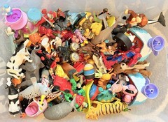 Large Lot of Toys, Cartoon Characters, Fast Food, Movie Minis, Vtg. – 13.5 lbs