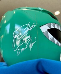 Signed Authentic JDF Cosplay MMPR Green Ranger Power Rangers Helmet