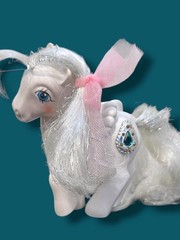 Vintage My Little Pony Princess Tiffany Pegasus G1 MLP White Jeweled 1987